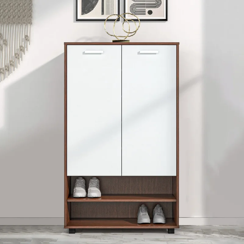 Nilkamal Ardor Shoe Cabinet (Urban Walnut / Oak White)