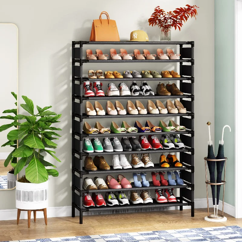 Tribesigns Upgraded 10 Tiers Shoe Rack, Large Capacity Shoe Shelf, Tall Shoe Organizer for 50 Pairs, Space Saving Shoe Storage