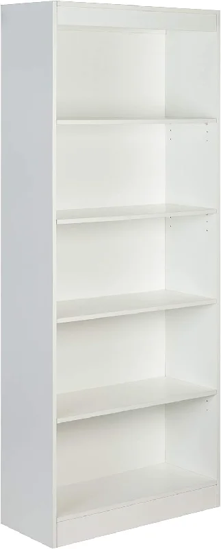 OneSpace Essentials 5-Tier Bookshelf, White - $60