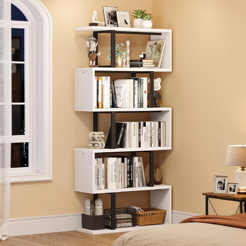 YITAHOME Tall Bookshelf Modern Book Shelf 6 Tier Bookcase, Open Display - $65