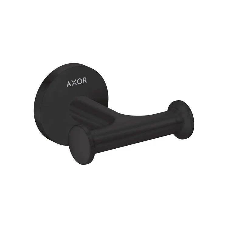 Towel Hook Universal Circular Double Matte Black Wall Mount Metal