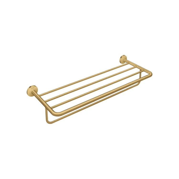 Towel Rack Universal Circular Brushed Gold Optic 24 Inch Metal 9-7/8 Inch Wall Mount