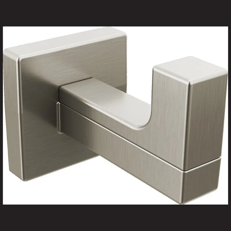 Robe Hook Frank Lloyd Wright Brilliance Luxe Nickel 1-1/2 Inch 2-5/16 Inch Wall Mount Metal