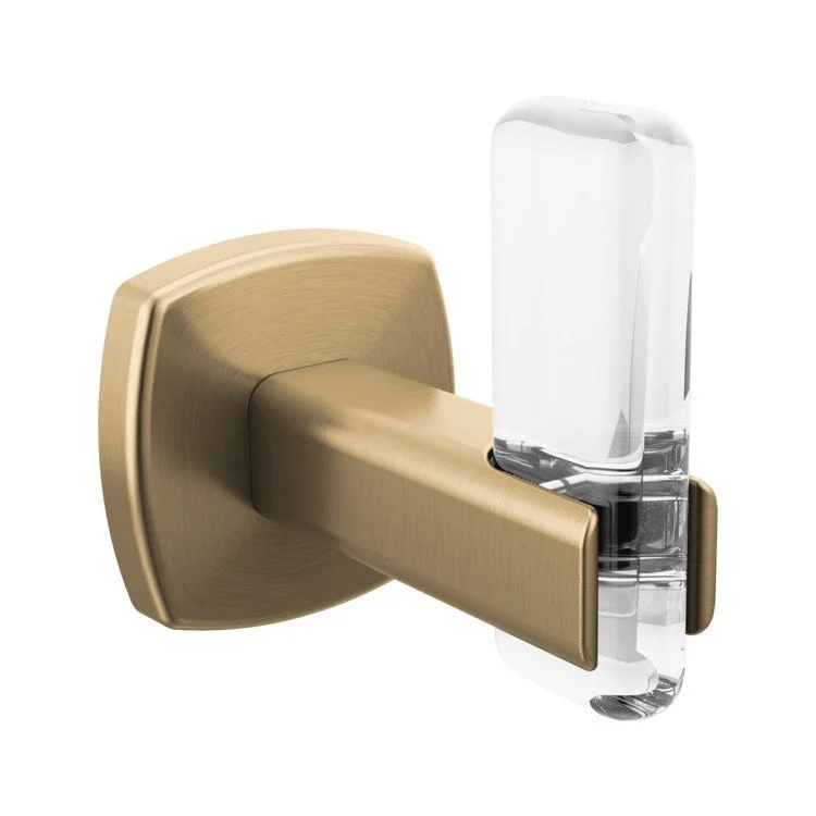 Robe Hook Allaria Brilliance Luxe Gold/Clear Acrylic 2-7/8 Inch 3 Inch Wall Mount