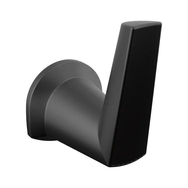 Robe Hook Galeon Single Matte Black 1-1/2 Inch 2-13/16 Inch