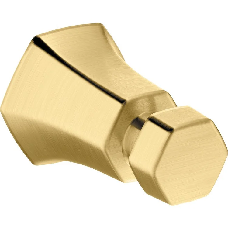 Robe Hook Locarno Single Brushed Gold Optic 1-5/8 Inch Wall Mount Metal