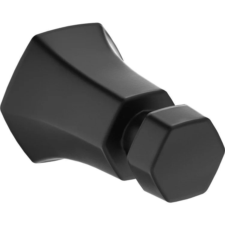 Robe Hook Locarno Single Matte Black 1-5/8 Inch Wall Mount Metal