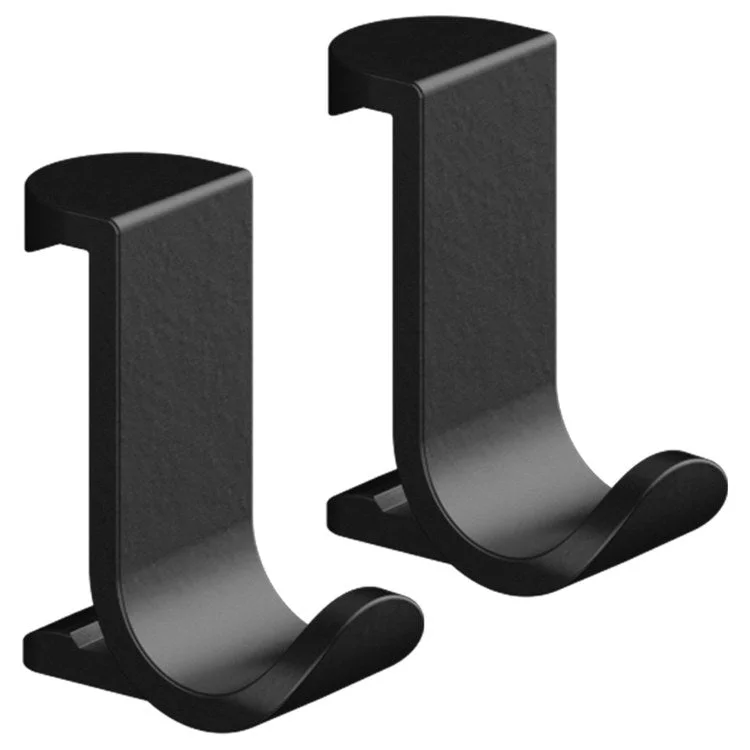 Towel Hook WallStoris Double Matte Black 1-1/4 Inch Wall Mount Plastic