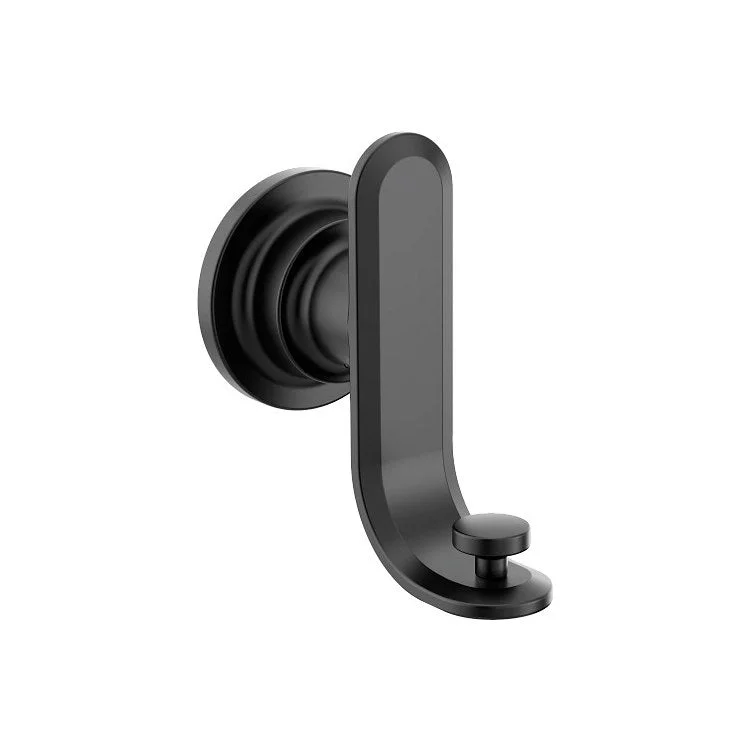 Robe Hook Greenfield Double Matte Black 3-9/16 Inch 3 Inch Wall Zinc