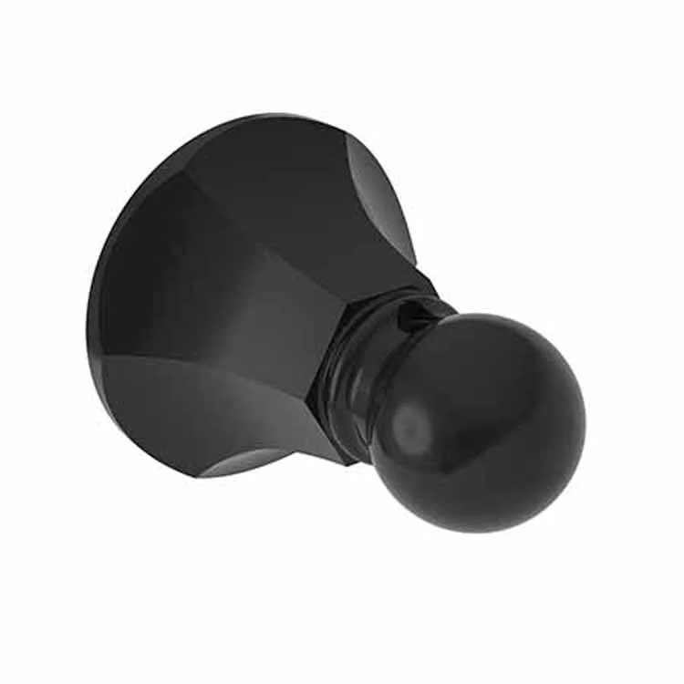 Robe Hook Metropole Single Gloss Black 2-1/7 Inch Wall Mount Brass