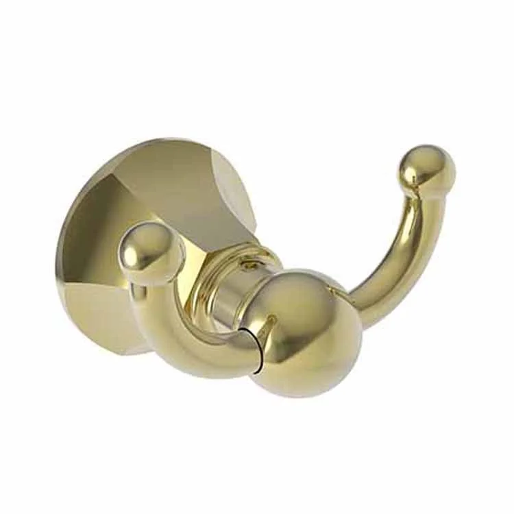 Robe Hook Metropole Double Polished Brass Uncoated Living 2-1/3 Inch Wall Mount Brass