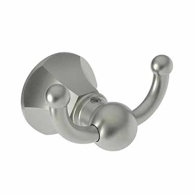 Robe Hook Metropole Double Satin Nickel PVD 2-1/3 Inch Wall Mount Brass