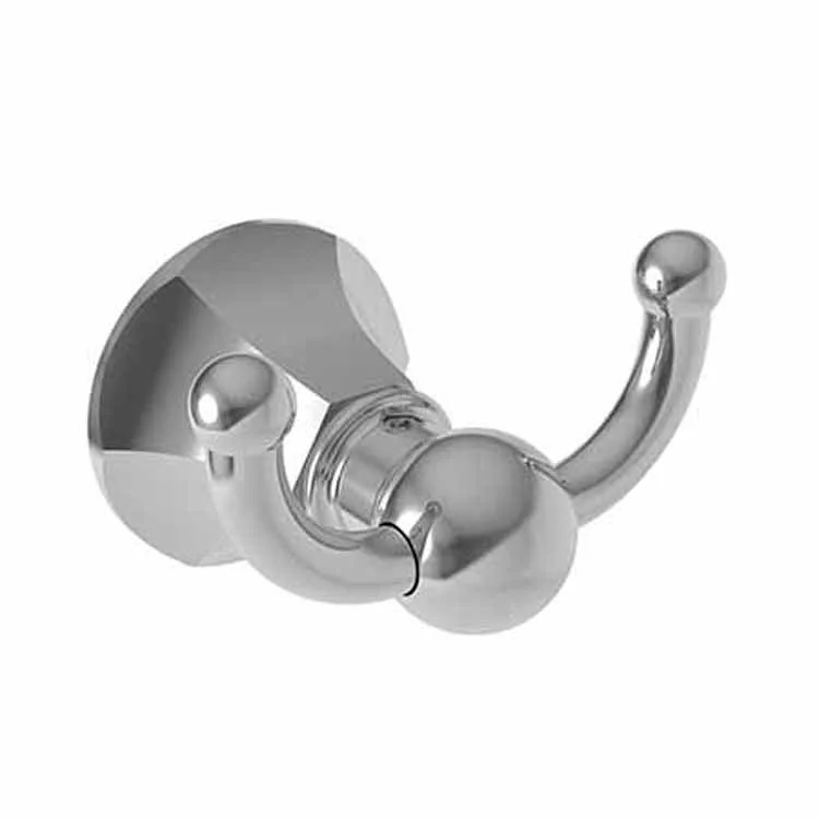 Robe Hook Metropole Double Midnight Chrome 2-1/3 Inch Wall Mount Brass