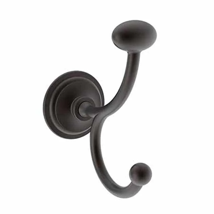 Robe Hook Miro Double Vertical English Bronze 4-6/7 Inch 3-7/9 Inch Wall Mount Brass