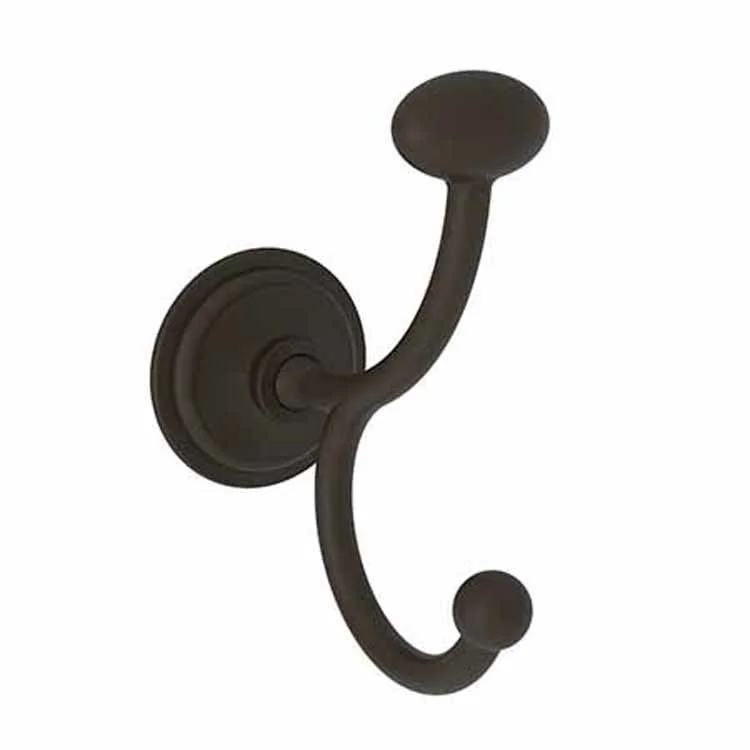 Robe Hook Miro Double Vertical Oil Rubbed Bronze 4-6/7 Inch 3-7/9 Inch Wall Mount Brass