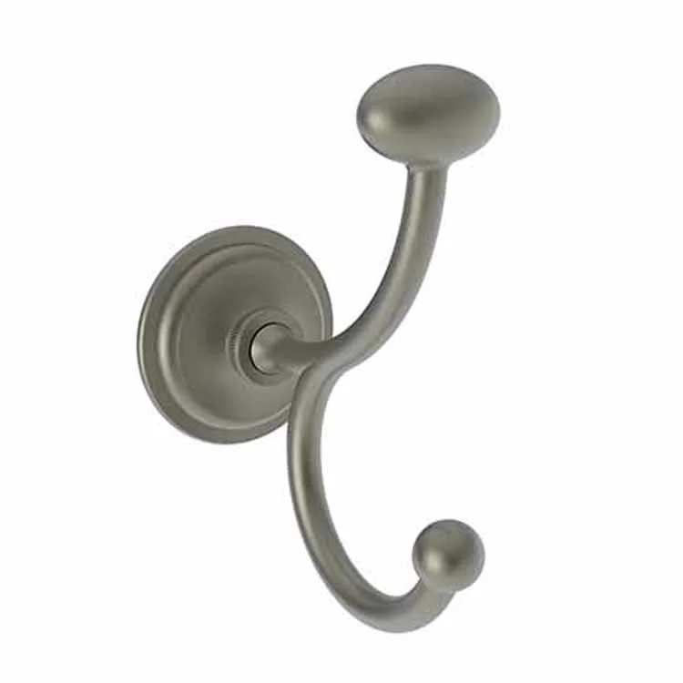 Robe Hook Miro Double Vertical Gun Metal 4-6/7 Inch 3-7/9 Inch Wall Mount Brass