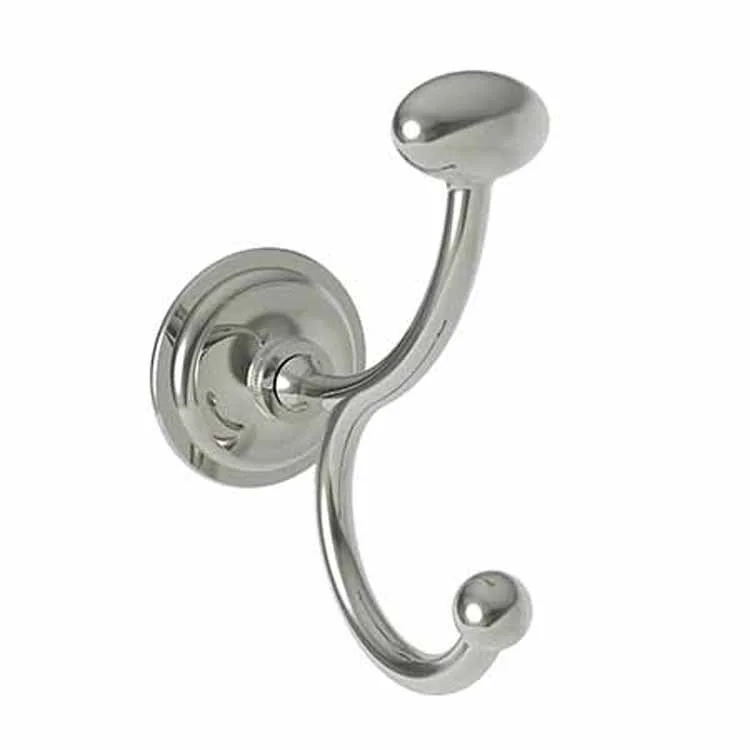 Robe Hook Miro Double Vertical Polished Nickel 4-6/7 Inch 3-7/9 Inch Wall Mount Brass