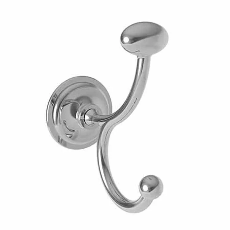 Robe Hook Miro Double Vertical Antique Nickel 4-6/7 Inch 3-7/9 Inch Wall Mount Brass