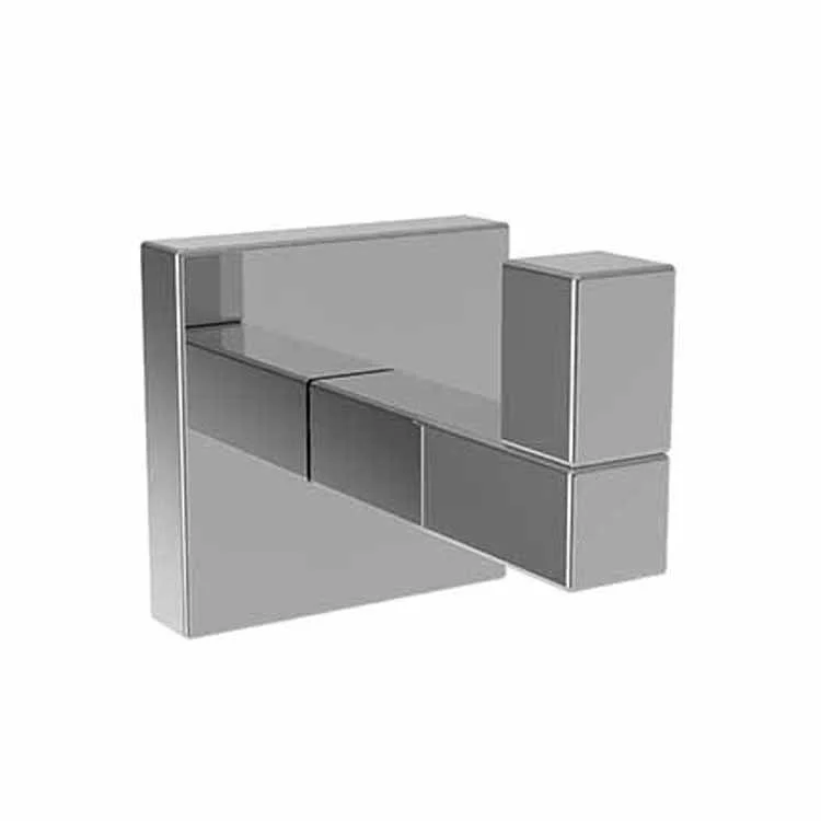 Robe Hook Cube 2 Single Polished Chrome 1-4/5 Inch 2-3/8 Inch Wall Mount Brass