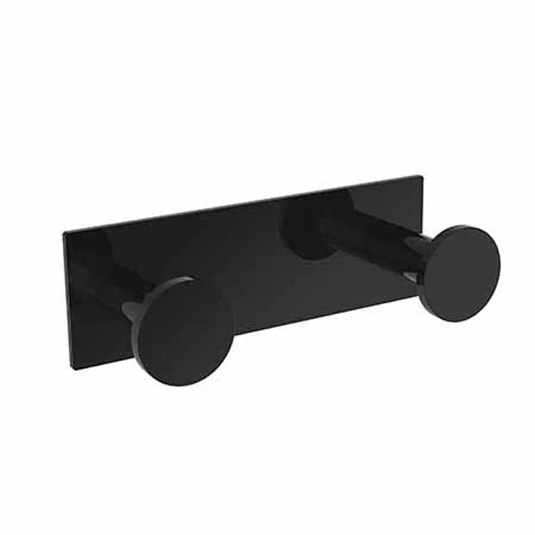 Robe Hook Metro Double Gloss Black 2-1/5 Inch 2-2/7 Inch Wall Mount Brass