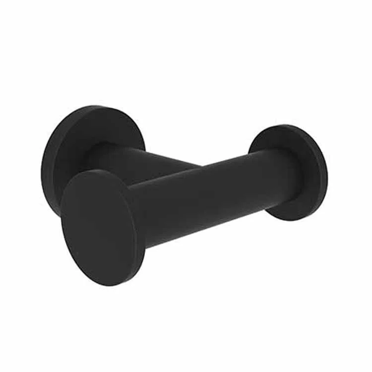 Robe Hook Priya Double Flat Black 1-3/4 Inch 2-15/16 Inch Wall Mount Brass