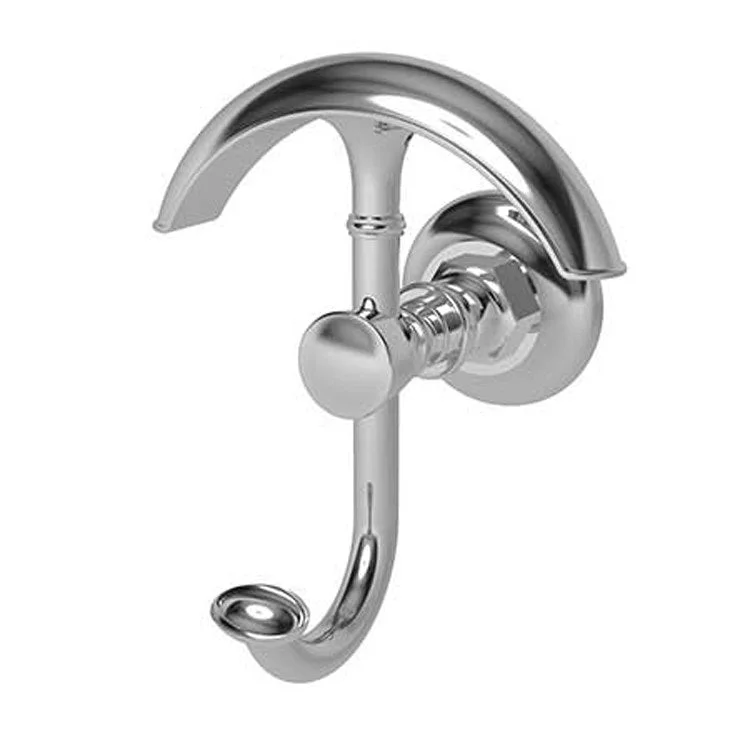 Robe Hook Vander Double Anchor Midnight Chrome 5-1/2 Inch 4-6/7 Inch Wall Mount Brass