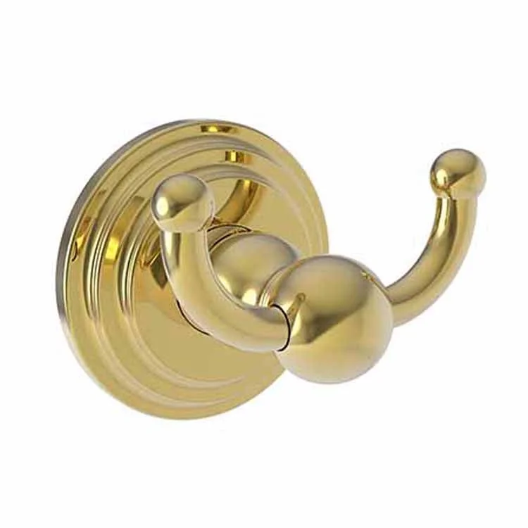 Robe Hook Alveston Double Polished Gold PVD 2-5/9 Inch 2-3/7 Inch Wall Mount Brass