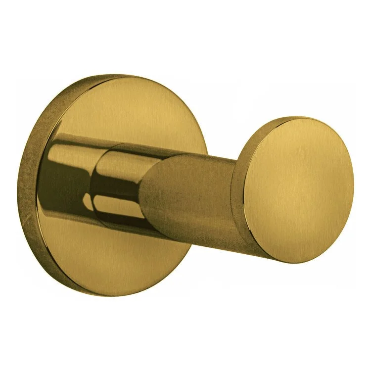 Robe Hook East Linear Single Satin Brass PVD 2-2/5 Inch Wall Mount Brass