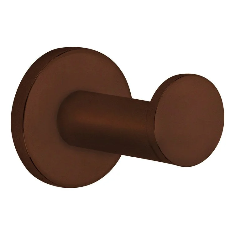 Robe Hook East Linear Single Oil Rubbed Bronze Hand Relieved 2-2/5 Inch Wall Mount Brass