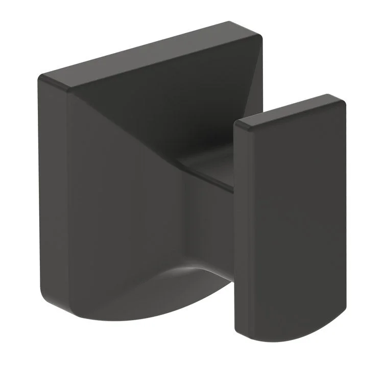 Robe Hook Verity Matte Black 2-1/8 Inch 1-3/4 Inch Wall Mount Metal