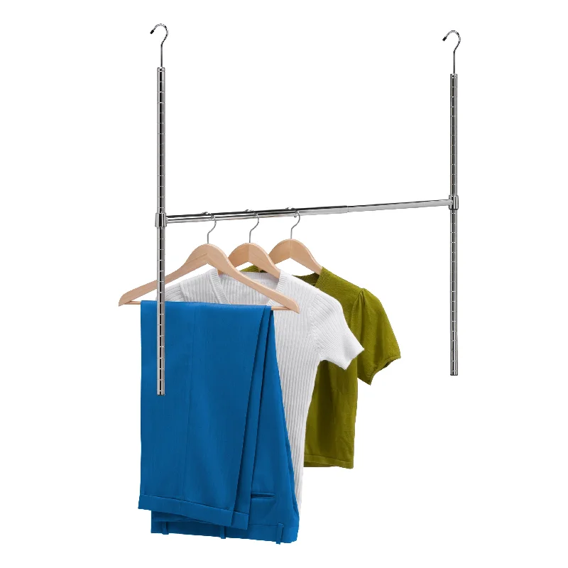 Chrome Adjustable Hanging Closet Rod