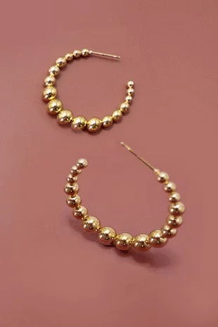 Ball Hoop Earrings