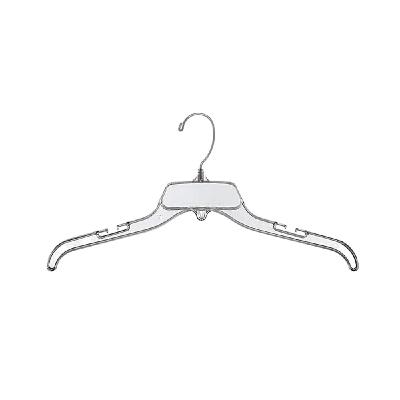 Clear Plastic Dress Hanger 17" 200 per case