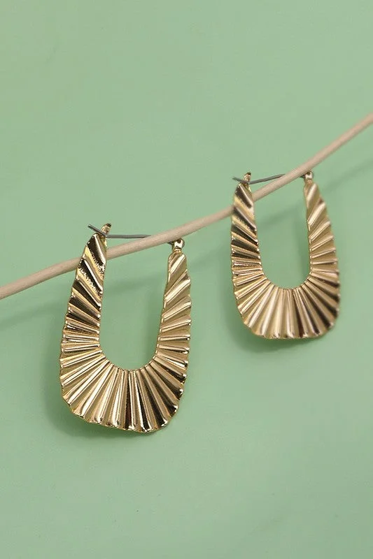 Etched Sunray Hoop Earrings